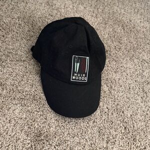 Muir Woods Golden Gate National Parks Black Hat Cap OS State Park Adjustable VTG